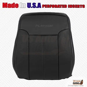 2013 to 2016 Ford F250 F350 PLATINUM Driver Top Perforated Leather Cover Black - Picture 1 of 8