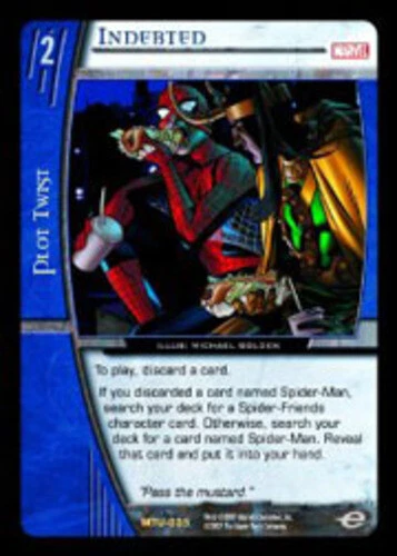 VS System: Indebted - Foil [Played] Marvel Team-Up TCG CCG Classic Marvel DC DH  - Image 1 of 1