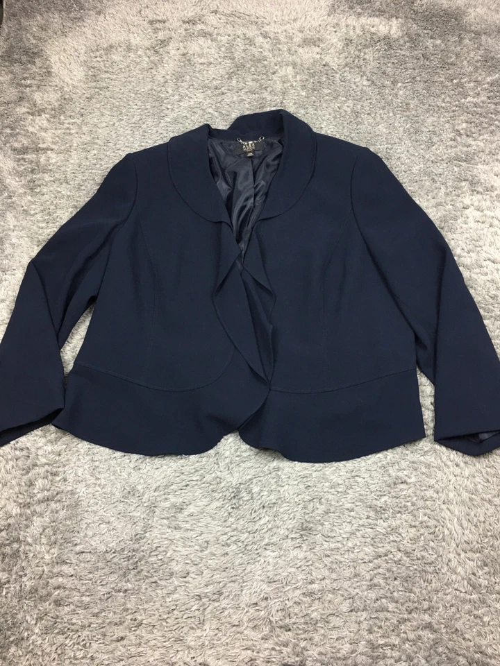 Alex Marie Jacket Woman Size 22W Blue Career Designer Clasp Closing - Image 1 of 4