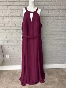 Maxi Vestido Azazie Melody Mujer Frambuesa Dama de honor Baile de graduación Talla 20 - Imagen 1 de 11