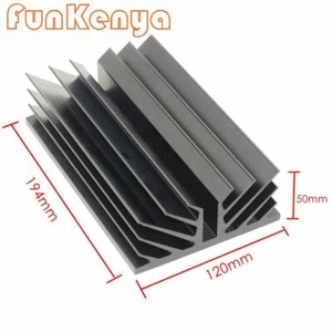 Kühlkörper für Endstufe Gehäuse DIY Industrie Heizkörper B120 H50 D194 mm - Bild 1 von 6