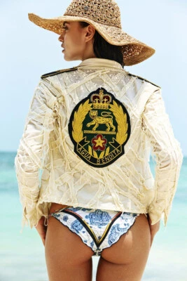 NWT Agua Bendita Bendito Pesca Fishing Journey Nautical Jacket $409 Festivals - Image 1 of 4