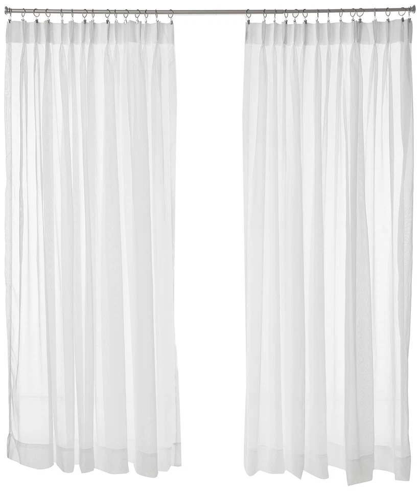Stylemaster Splendor Pinch Pleated Drapes Pair, 2 of 72" by 84", White - Image 1 of 4