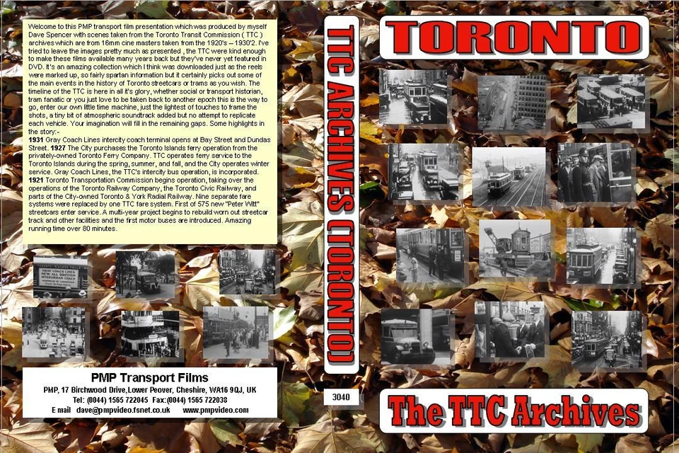 3040. Toronto, Canada. 1920's-1930's. The first volume of TTC film archives take - Image 1 of 1