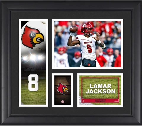 Lamar Jackson Louisville Cardinals Framed 15" x 17" Player Collage Cover