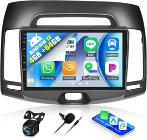 SIXWIN 4G+64G Android 13 Car Stereo for Hyundai Elantra 2007-2010 9 Inch Touch S - Picture 1 of 5