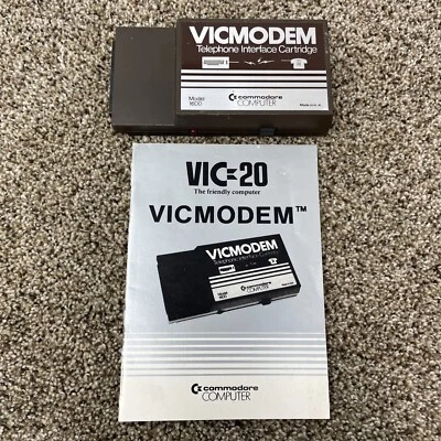 Cartucho de interfaz telefónica Vicmodem Commodore 64 Modelo 1600 con manual Foto 1 de 4