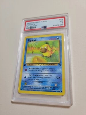 Psyduck - Pokemon Fossil First 1st Edition #53 - Near Mint PSA 7 - Image 1 of 4