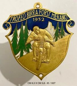MOTOCICLISMO TROFEO BIRRA FORST A.X° 1932 PLACCHETTA GARA MOTO VENTENNIO - Picture 1 of 6