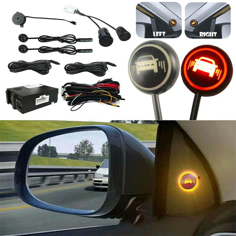 BLACK Universal Blind Spot Sensor Warning System Radar Monitoring Detection Set - Image 1 of 4