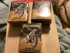 Lot (3) 1992 Harley Davidson Collectors Series 2 Factory sealed Set 100 Cards