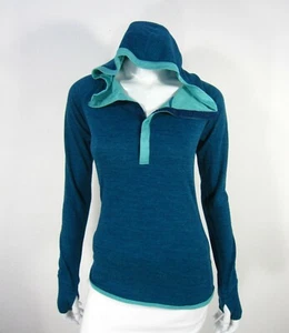 Nike Sweatshirt Pullover Dry Fit Hooded Running Women's Turquoise blue Size XS - Imagen 1 de 8