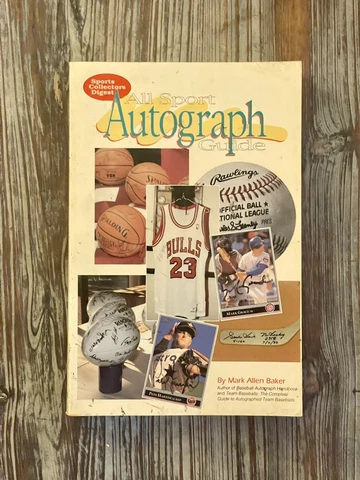 All Sport Autograph Guide by Mark Allen Baker (1994 Paperback) Cover