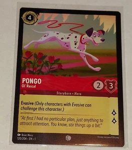 2023 DISNEY LORCANA PONGO OL' RASCAL COMMON CARD #120/204 1ST EDITION $$ - Bild 1 von 2