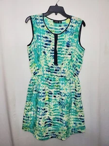 Women’s Apt 9 Green and Blue Sleeveless Sundress Size Medium - Picture 1 of 7
