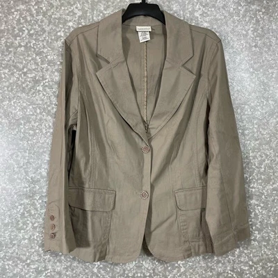 Blazer jacquard floral topo talla grande White Stage para mujer - talla 18W/20W - boho Foto 1 de 4