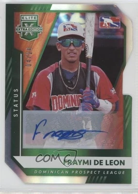 2021 Elite Extra Edition Status Signatures Die-Cut /14 Fraymi De Leon #177 Auto - Image 1 of 2