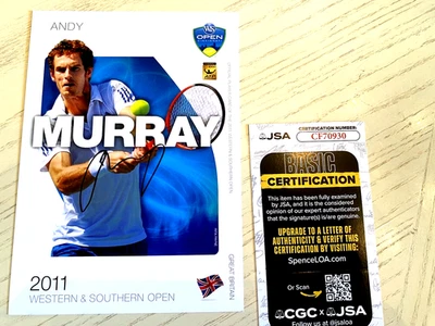 Foto de tenis del sur occidental 2011 firmada por Andy Murray - Autenticada por JSA Foto 1 de 2