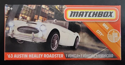 Matchbox 2020 Mainline 63 Austin Healey Roadster Diecast Car Cream Power Grab - Image 1 of 2