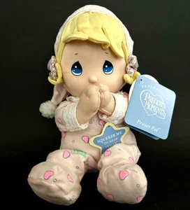 Vintage 2004 Precious Moments Prayer Pal Plüschpuppe 10 Zoll sprechende Schlafenszeit Neu mit Etikett - Bild 1 von 4