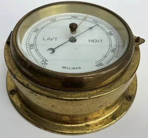 Schatz Royal Mariner Chronometer Schiffsuhr Glasenuhr Barometer Messing Uhr - Bild 1 von 3