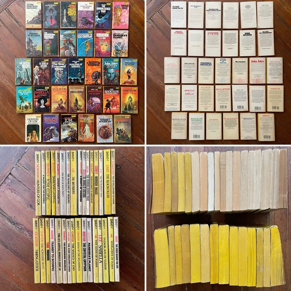 32 DAW SF Science Fiction Paperback (1971-1983) Mostly First Printings Lot Foto 1 de 4