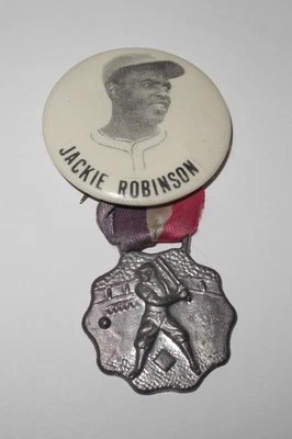РЕДКАЯ 1946 бейсбол Джеки Робинсон Brooklyn Dodgers Montreal Royals форма заколка - Изображение 1 из 2