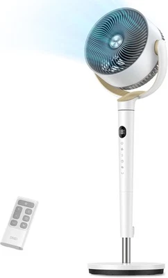 Fan for Bedroom, 120° Oscillating Standing Fans, Quiet Floor Fan with DC Motor - Image 1 of 4