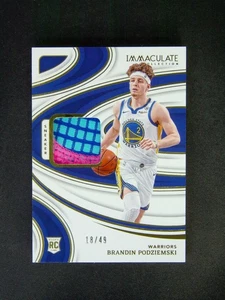 2023-24 Panini Immaculate Brandin Podziemski RC Rookie Sneaker Swatch Patch /49 - Picture 1 of 2