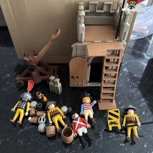 Playmobil 3859 Piratengefängnis Turm Carcel Vintage 1996 UNVOLLSTÄNDIG und Katapult - Bild 1 von 12