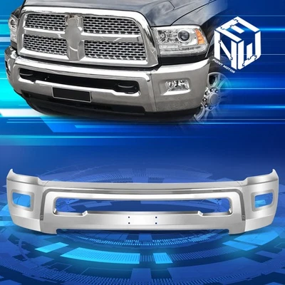 Передняя планка бампера для 11–18 Ram 2500 3500 хромированная сталь с отверстиями для противотуманных фар - Изображение 1 из 4