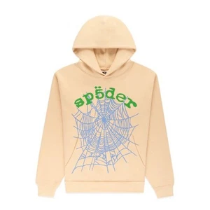 Sp5der V2 Web hoodie Cream MED Brand New W/Tags Authentic W/ Receipt In Pics - Picture 1 of 2
