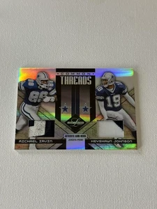 2005 Leaf Limited Michael Irvin Keyshawn Johnson Dual Game Used Jersey Patch /10 - Picture 1 of 2