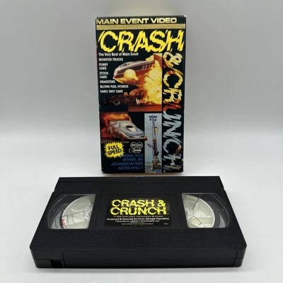Crash And Crunch : Top Fuel Funny Cars Stock Cars Monster Trucks VHS Video Foto 1 de 4