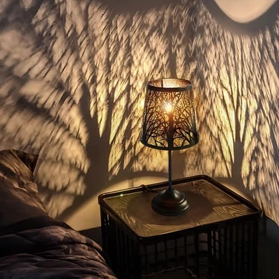 Table Lamp with Dimmer, 3 Levels Dimmable Touch Switch, Black Shadow Table La... - Image 1 of 4