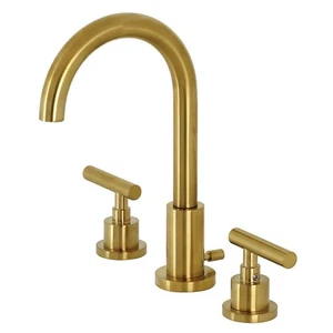 Kingston Brass FSC8923CML Manhattan Widespread Bathroom Faucet Pop-Up Brushed... - Picture 1 of 8