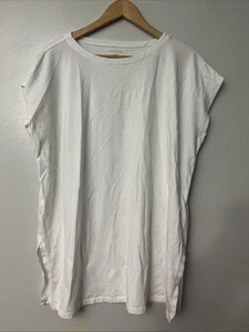 Eileen Fisher Xl Bio Baumwolle French Terry Trichterausschnitt Top minimalistisch Schrank - Bild 1 von 6
