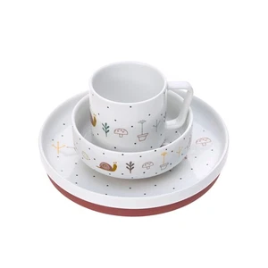 CASUAL Juego de Vajilla Porcelana Juego de Vajilla para Niños Plato Cuenco Taza con Silicona - Imagen 1 de 11