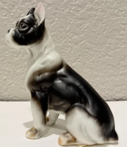 Vintage Porcelain Boston Terrier Dog Figurine Collectible - Picture 1 of 11