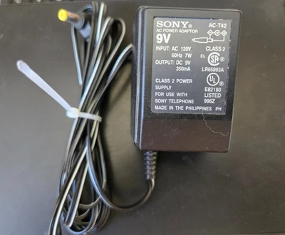 Adaptador de corriente alterna para teléfono Sony AC-T42 DC 9 V 350mA ~PROBADO~ Foto 1 de 4