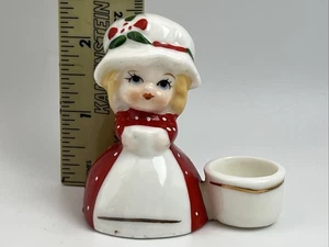 Candelabro Vintage Navidad Niña Elfo Pixie Gnomo Napco Kitschy Brinn’s - Imagen 1 de 10