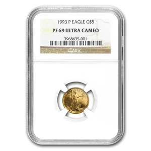1993-P 1/10 oz Proof American Gold Eagle PF-69 UCAM NGC - Picture 1 of 3