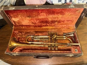 Vintage Original Buescher Aristokrat Trompete — um 1962 mit Original Etui - Bild 1 von 12