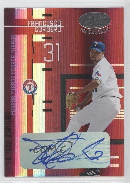 2005 Leaf Certified Materials Mirror Red Signatures /25 Francisco Cordero Auto - Image 1 of 2