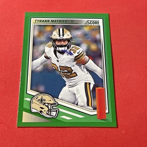 Tyrann Mathieu .. GREEN .. New Orleans Saints .. 2025 Score PARALLEL Card 96 - Picture 1 of 2