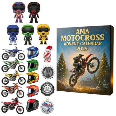 Motocross Advent Calendar 2025, 24 Days Christmas Countdown Mini Dirt Bikes - Image 1 of 4