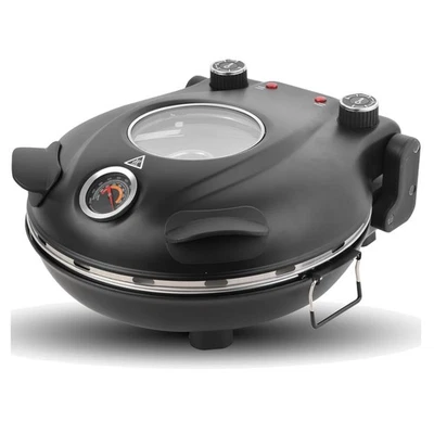 Elektrischer Pizzaofen 420°C 1200W 5 Stufen Keramikstein digital - Bild 1 von 4