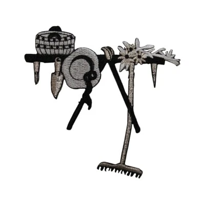 ID 7103 Herramientas de jardín en estante parche cobertizo equipo bordado hierro en apliques Foto 1 de 3