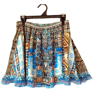 Camilla Silk Mini Skirt Womens Size XS Multicolour Sequin Crystal Embellished - Picture 1 of 20