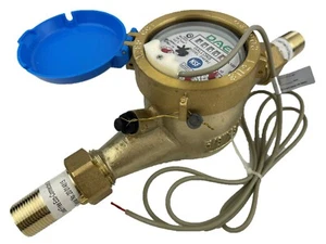DAE MJ-75n NTEP NSF61 Lead Free Water Meter, 3/4" NPT Couplings, Pulse Output - Picture 1 of 7